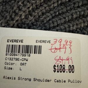 Evereve Oat Cable Knit Pullover